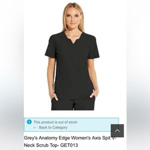 DISCONTINUED STYLE(Barco) Grey’s Anatomy Edge Women’s Axis Spit V-Neck Scrub Top